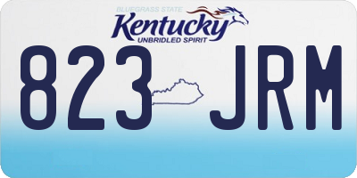 KY license plate 823JRM