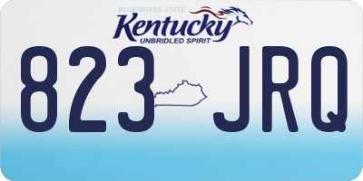 KY license plate 823JRQ