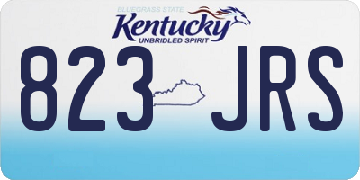 KY license plate 823JRS