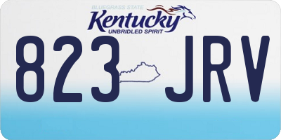 KY license plate 823JRV