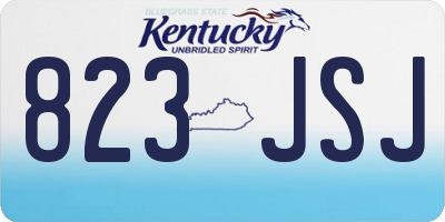 KY license plate 823JSJ
