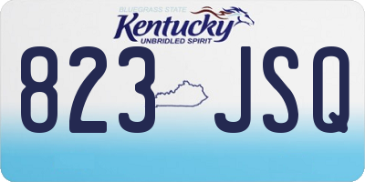 KY license plate 823JSQ