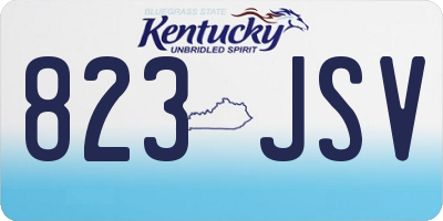 KY license plate 823JSV