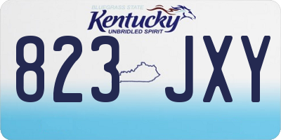 KY license plate 823JXY