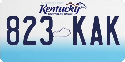 KY license plate 823KAK