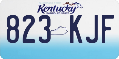 KY license plate 823KJF