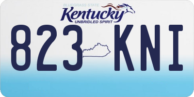 KY license plate 823KNI