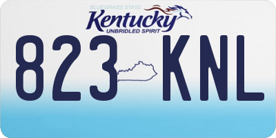 KY license plate 823KNL