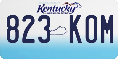 KY license plate 823KOM
