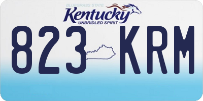 KY license plate 823KRM