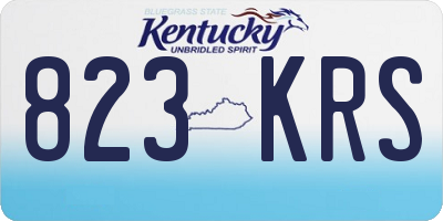 KY license plate 823KRS
