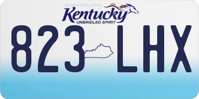 KY license plate 823LHX