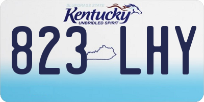 KY license plate 823LHY