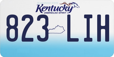 KY license plate 823LIH