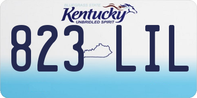 KY license plate 823LIL