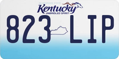 KY license plate 823LIP