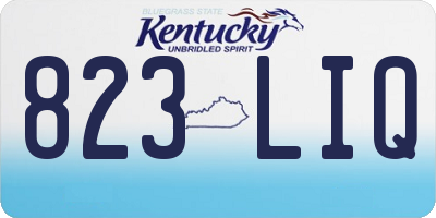 KY license plate 823LIQ