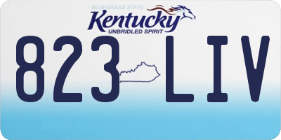 KY license plate 823LIV