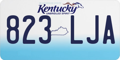 KY license plate 823LJA