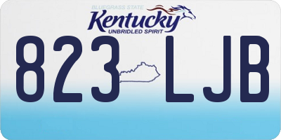 KY license plate 823LJB