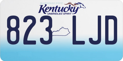 KY license plate 823LJD