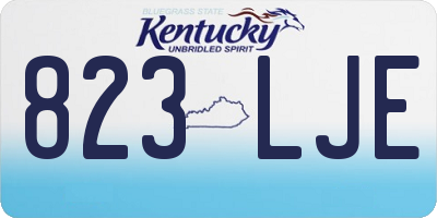 KY license plate 823LJE