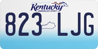 KY license plate 823LJG