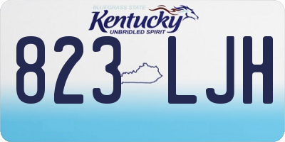 KY license plate 823LJH