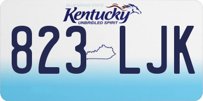KY license plate 823LJK
