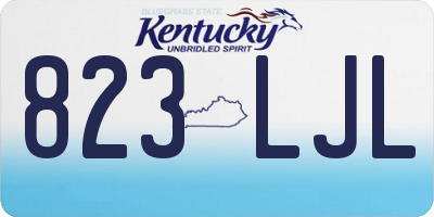 KY license plate 823LJL