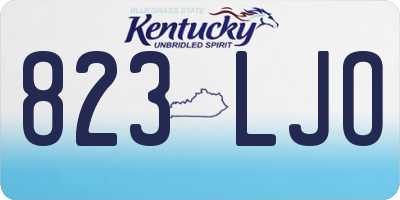 KY license plate 823LJO