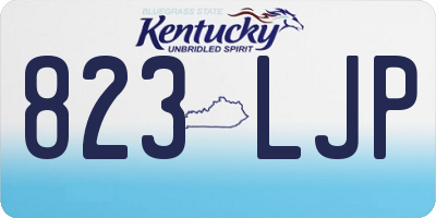 KY license plate 823LJP