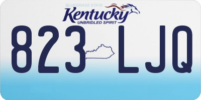 KY license plate 823LJQ