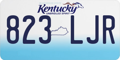 KY license plate 823LJR