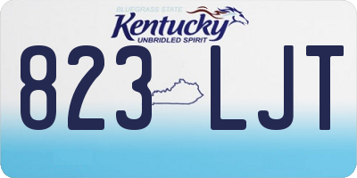 KY license plate 823LJT