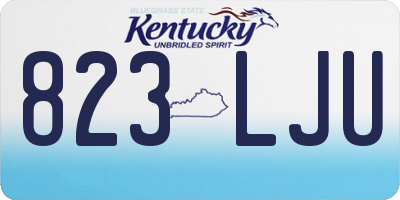 KY license plate 823LJU
