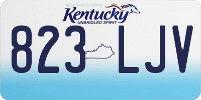 KY license plate 823LJV