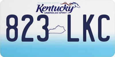 KY license plate 823LKC