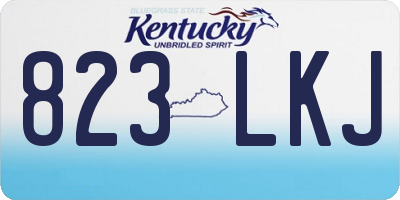 KY license plate 823LKJ