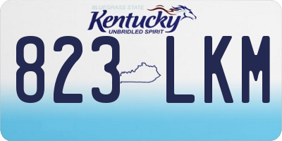 KY license plate 823LKM