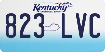 KY license plate 823LVC