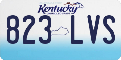 KY license plate 823LVS