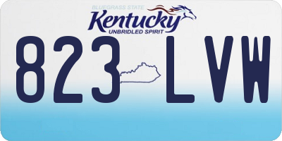 KY license plate 823LVW