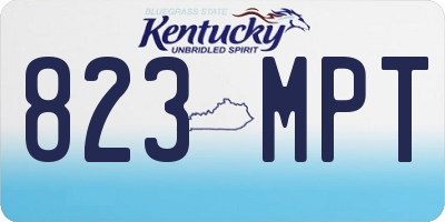 KY license plate 823MPT