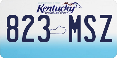 KY license plate 823MSZ
