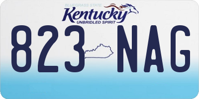 KY license plate 823NAG