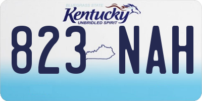 KY license plate 823NAH
