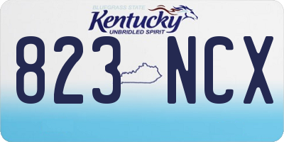 KY license plate 823NCX