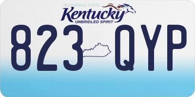KY license plate 823QYP
