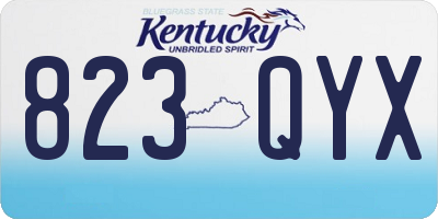 KY license plate 823QYX